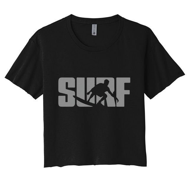 Surfing Themed Design For Surfer Surfing Crop Top