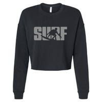 Surfing Themed Design For Surfer Surfing Cropped Pullover Crew