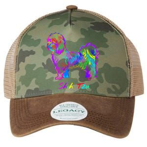 Shih Tzu Dog Lover Colorfull Pop Art Shih Tzu Christmas Fun Great Gift Legacy Tie Dye Trucker Hat