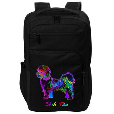 Shih Tzu Dog Lover Colorfull Pop Art Shih Tzu Christmas Fun Great Gift Impact Tech Backpack