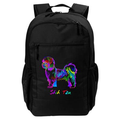 Shih Tzu Dog Lover Colorfull Pop Art Shih Tzu Christmas Fun Great Gift Backpack