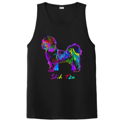 Shih Tzu Dog Lover Colorfull Pop Art Shih Tzu Christmas Fun Great Gift PosiCharge Competitor Tank