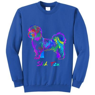 Shih Tzu Dog Lover Colorfull Pop Art Shih Tzu Christmas Fun Great Gift Sweatshirt