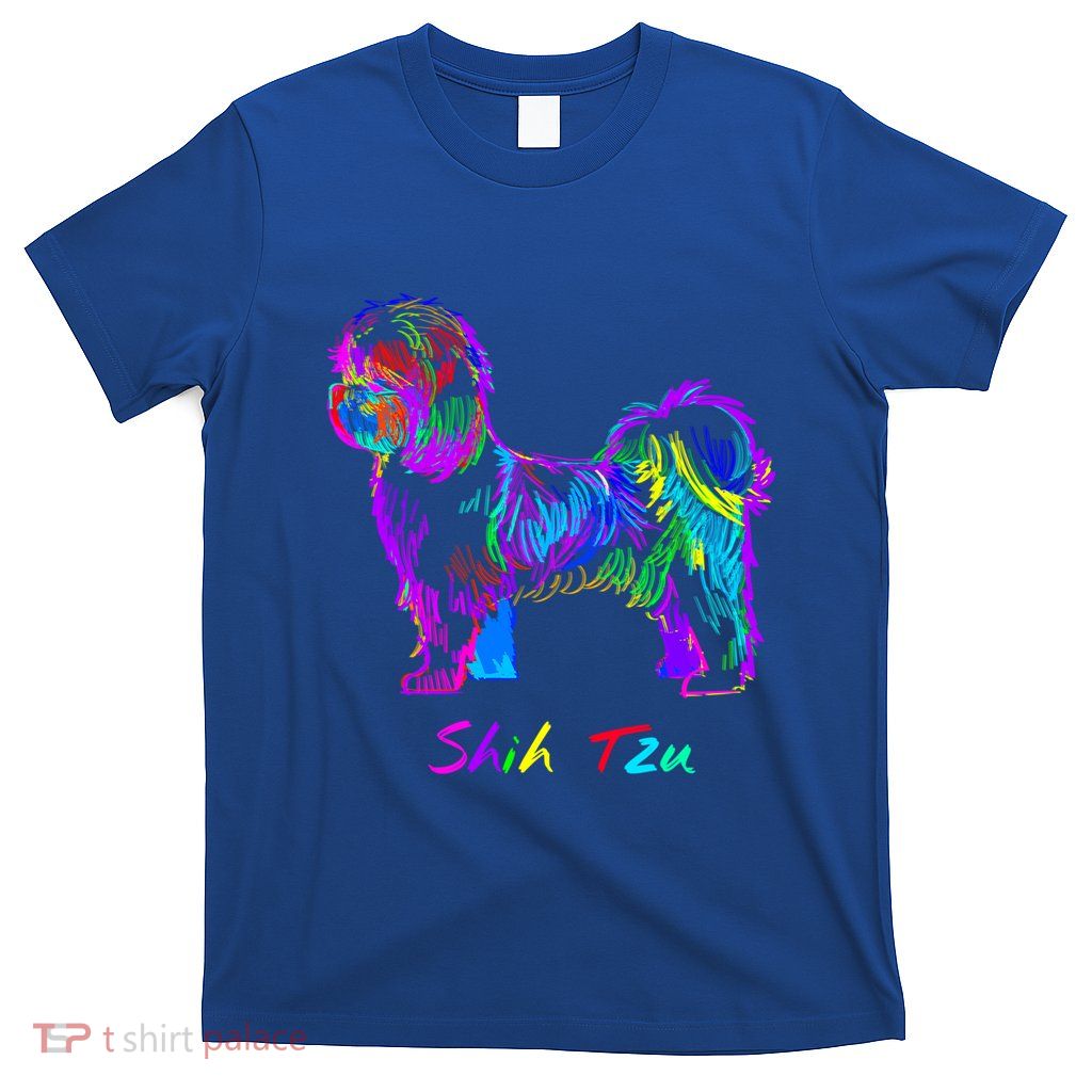 Shih Tzu Dog Lover Colorfull Pop Art Shih Tzu Christmas Fun Great Gift T-Shirt