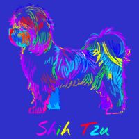 Shih Tzu Dog Lover Colorfull Pop Art Shih Tzu Christmas Fun Great Gift Button