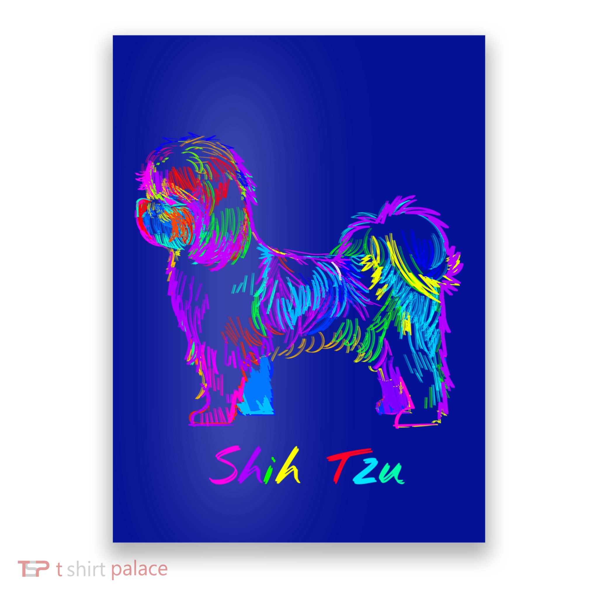 Shih Tzu Dog Lover Colorfull Pop Art Shih Tzu Christmas Fun Great Gift Poster