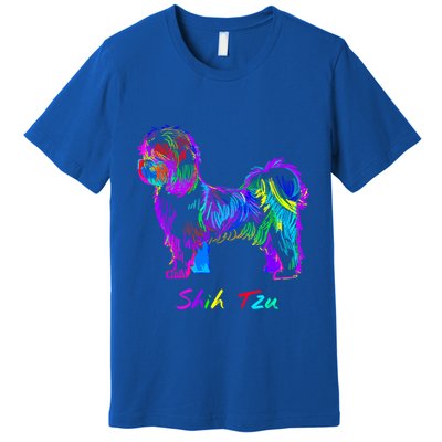 Shih Tzu Dog Lover Colorfull Pop Art Shih Tzu Christmas Fun Great Gift Premium T-Shirt