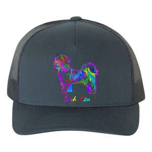 Shih Tzu Dog Lover Colorfull Pop Art Shih Tzu Christmas Fun Great Gift Yupoong Adult 5-Panel Trucker Hat