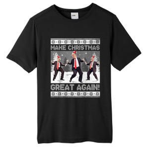 Santa Trump Dance Make Christmas Great Again Ugly Gift Tall Fusion ChromaSoft Performance T-Shirt