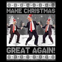 Santa Trump Dance Make Christmas Great Again Ugly Gift Flatbill Hat
