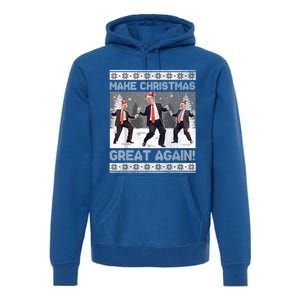 Santa Trump Dance Make Christmas Great Again Ugly Gift Premium Hoodie