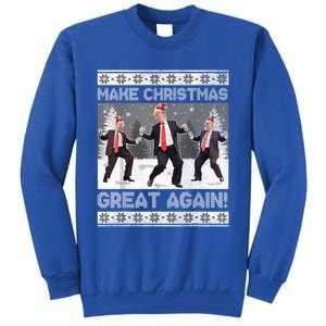 Santa Trump Dance Make Christmas Great Again Ugly Gift Tall Sweatshirt