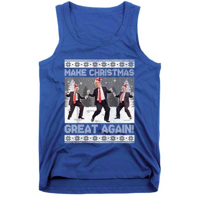 Santa Trump Dance Make Christmas Great Again Ugly Gift Tank Top