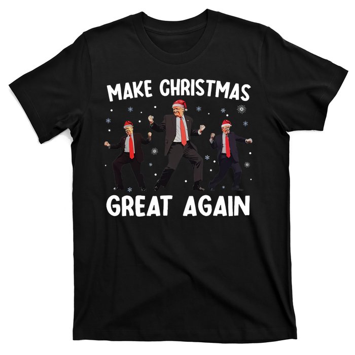 Santa Trump Dance Make Christmas Great Again Xmas Pajamas T-Shirt