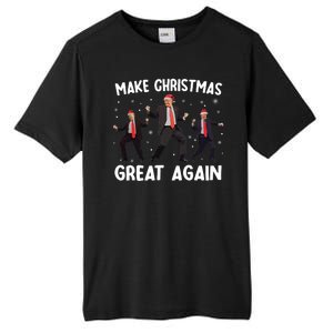 Santa Trump Dance Make Christmas Great Again Xmas Pajamas Tall Fusion ChromaSoft Performance T-Shirt