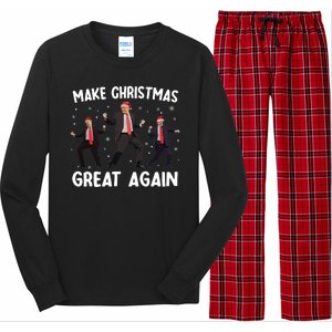 Santa Trump Dance Make Christmas Great Again Xmas Pajamas Long Sleeve Pajama Set