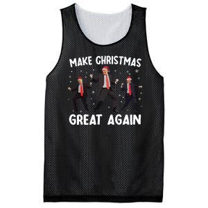 Santa Trump Dance Make Christmas Great Again Xmas Pajamas Mesh Reversible Basketball Jersey Tank