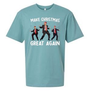 Santa Trump Dance Make Christmas Great Again Xmas Pajamas Sueded Cloud Jersey T-Shirt