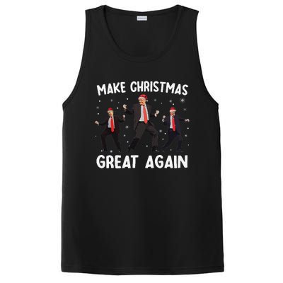 Santa Trump Dance Make Christmas Great Again Xmas Pajamas PosiCharge Competitor Tank