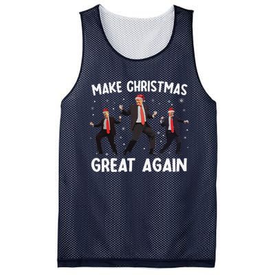 Santa Trump Dance Make Christmas Great Again Xmas Pajamas Mesh Reversible Basketball Jersey Tank