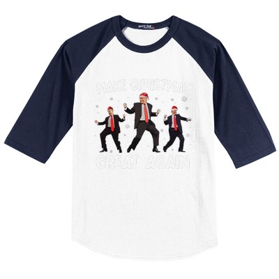 Santa Trump Dance Make Christmas Great Again Xmas Pajamas Baseball Sleeve Shirt