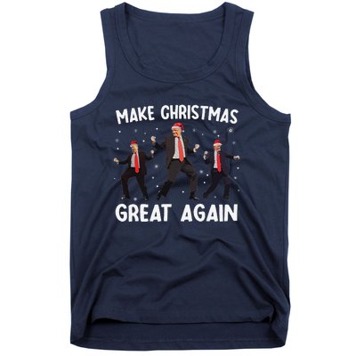 Santa Trump Dance Make Christmas Great Again Xmas Pajamas Tank Top