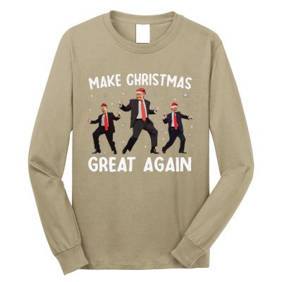 Santa Trump Dance Make Christmas Great Again Xmas Pajamas Long Sleeve Shirt