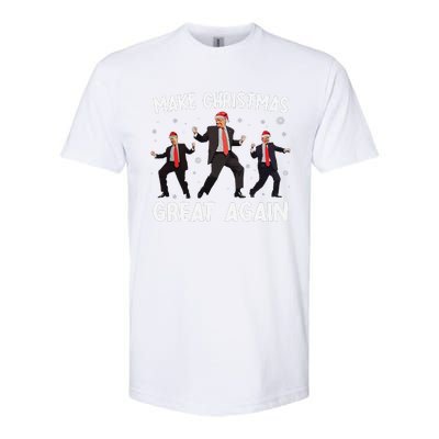 Santa Trump Dance Make Christmas Great Again Xmas Pajamas Softstyle CVC T-Shirt