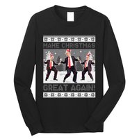 Santa Trump Dance Make Christmas Great Again Ugly Sweater Long Sleeve Shirt