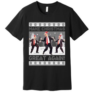 Santa Trump Dance Make Christmas Great Again Ugly Sweater Premium T-Shirt