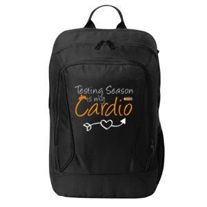 School Test Day Funny Teacher Testing Season Is My Cardio City Backpack