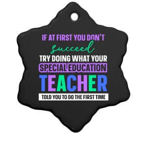 Sped Teacher Design And Special Education Teacher Funny Gift Ceramic Star Ornament