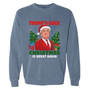 Santa Trump Dance Make Christmas Great Again Ugly Sweater Garment-Dyed Sweatshirt