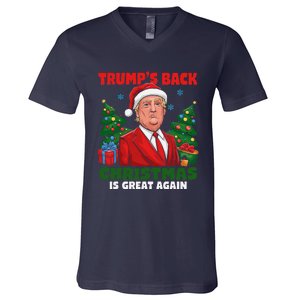 Santa Trump Dance Make Christmas Great Again Ugly Sweater V-Neck T-Shirt