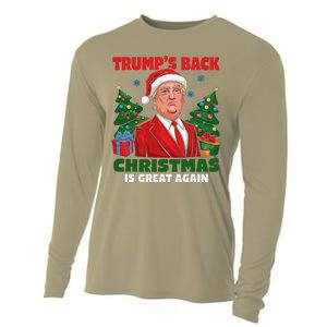 Santa Trump Dance Make Christmas Great Again Ugly Sweater Cooling Performance Long Sleeve Crew