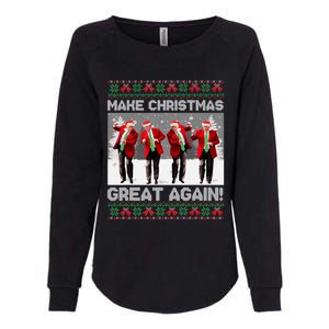 Santa Trump Dance Make Christmas Great Again Ugly Gift Womens California Wash Sweatshirt