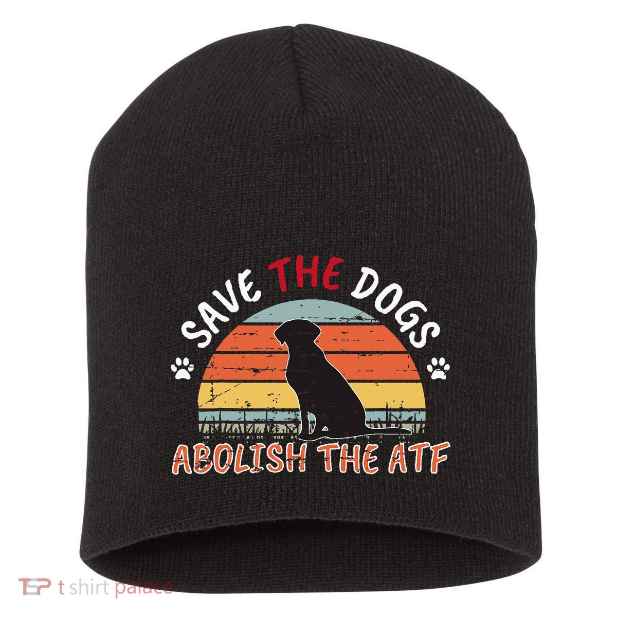 Save The Dogs Abolish The Atf Short Acrylic Beanie