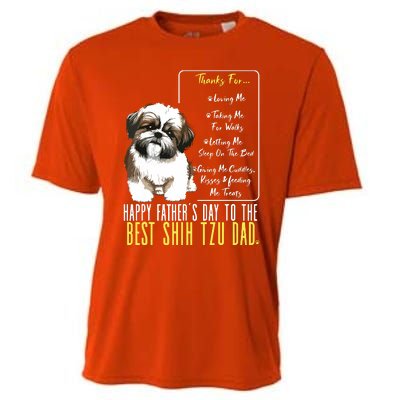 Shih Tzu Dad Happy Fathers Day To The Best Shih Tzu Dad Cooling Performance Crew T-Shirt