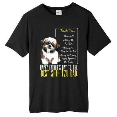 Shih Tzu Dad Happy Fathers Day To The Best Shih Tzu Dad Tall Fusion ChromaSoft Performance T-Shirt