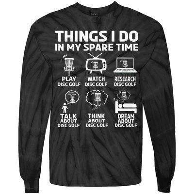 Stupid Tree Disc Golf Funny Gift Frisbee Vintage Tie-Dye Long Sleeve Shirt