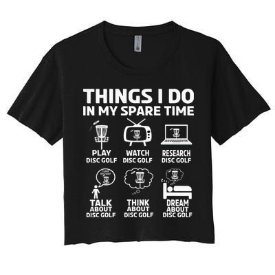 Stupid Tree Disc Golf Funny Gift Frisbee Vintage Crop Top