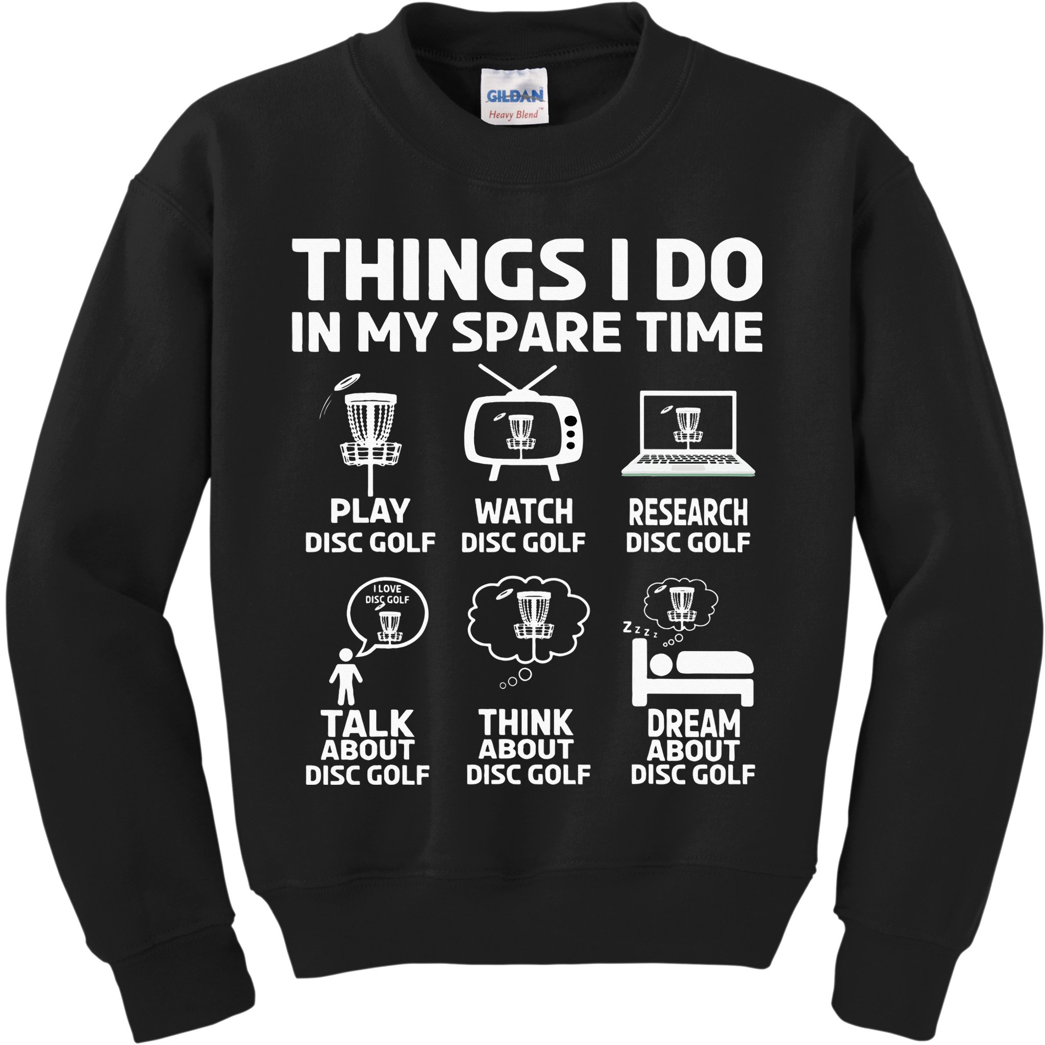 Stupid Tree Disc Golf Funny Gift Frisbee Vintage Kids Sweatshirt