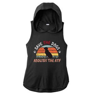 Save The Dogs Abolish The Atf Ladies PosiCharge Tri-Blend Wicking Draft Hoodie Tank