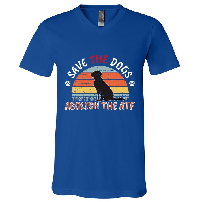Save The Dogs Abolish The Atf V-Neck T-Shirt