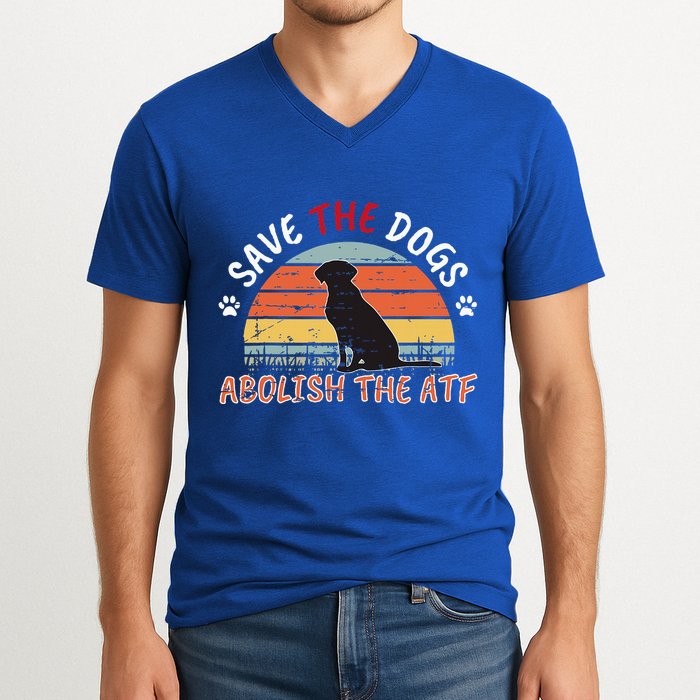 Save The Dogs Abolish The Atf V-Neck T-Shirt