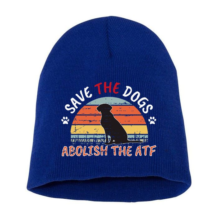 Save The Dogs Abolish The Atf Short Acrylic Beanie