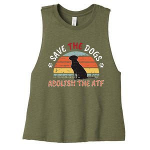 Save The Dogs Abolish The Atf Women's Racerback Cropped Tank