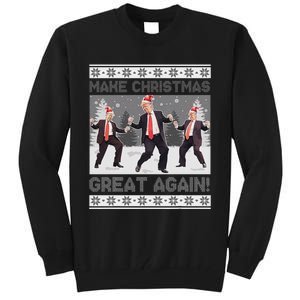 Santa Trump Dance Make Christmas Great Again Ugly Sweater Tall Sweatshirt