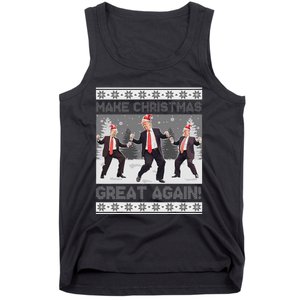 Santa Trump Dance Make Christmas Great Again Ugly Sweater Tank Top