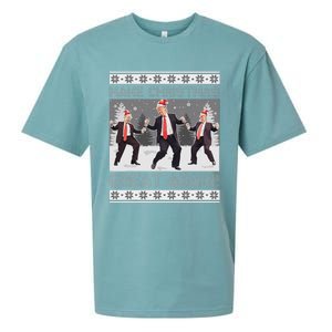 Santa Trump Dance Make Christmas Great Again Ugly Sweater Sueded Cloud Jersey T-Shirt